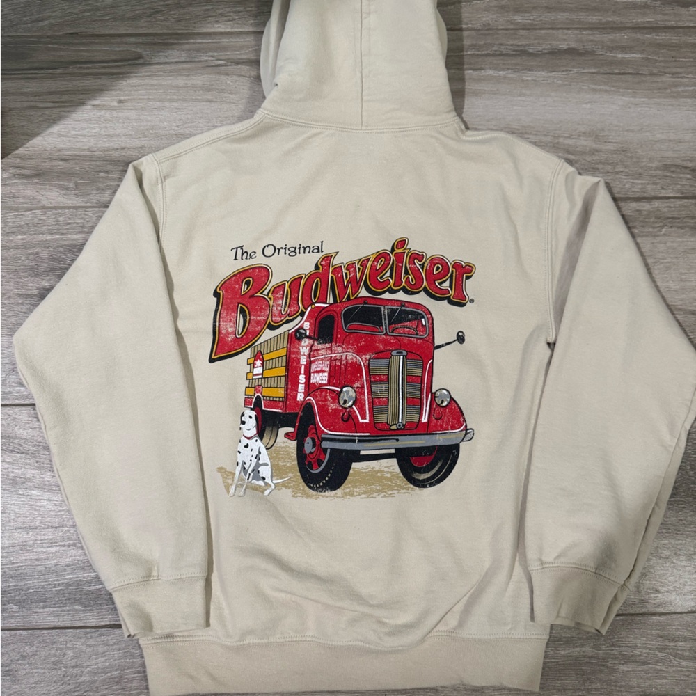 Unisex Budweiser Beige Hoodie